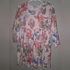 Disney Princesses Football Milk Silk Dress Girls Size 3T NWOT